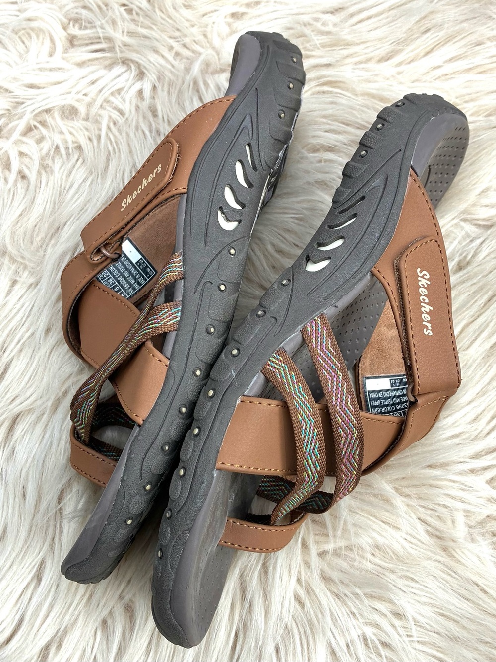 Skechers Women’s Reggae Sunday Stroll Slide Sandals Sz 8 - Picture 6 of 8